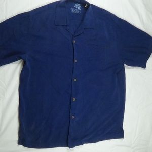 tommy bahama silk button down casual shirt medium